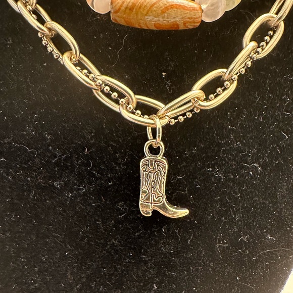 Cowgirl boot necklace look with extender - Picture 2 of 5